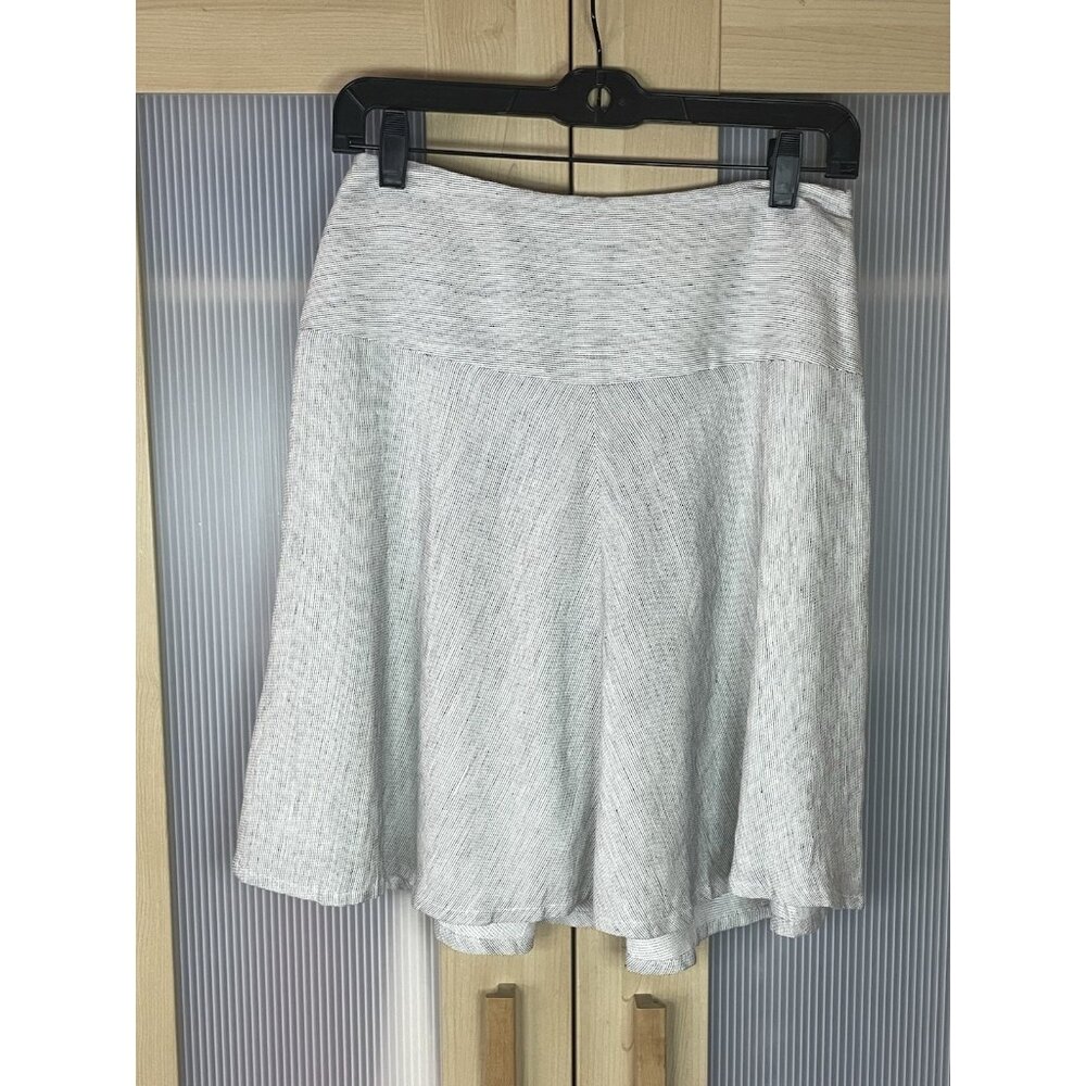 Cabi Luna Skirt Linen Blend Womens‎ 0 XS A-Line Skater Gray Lined  Casual Party